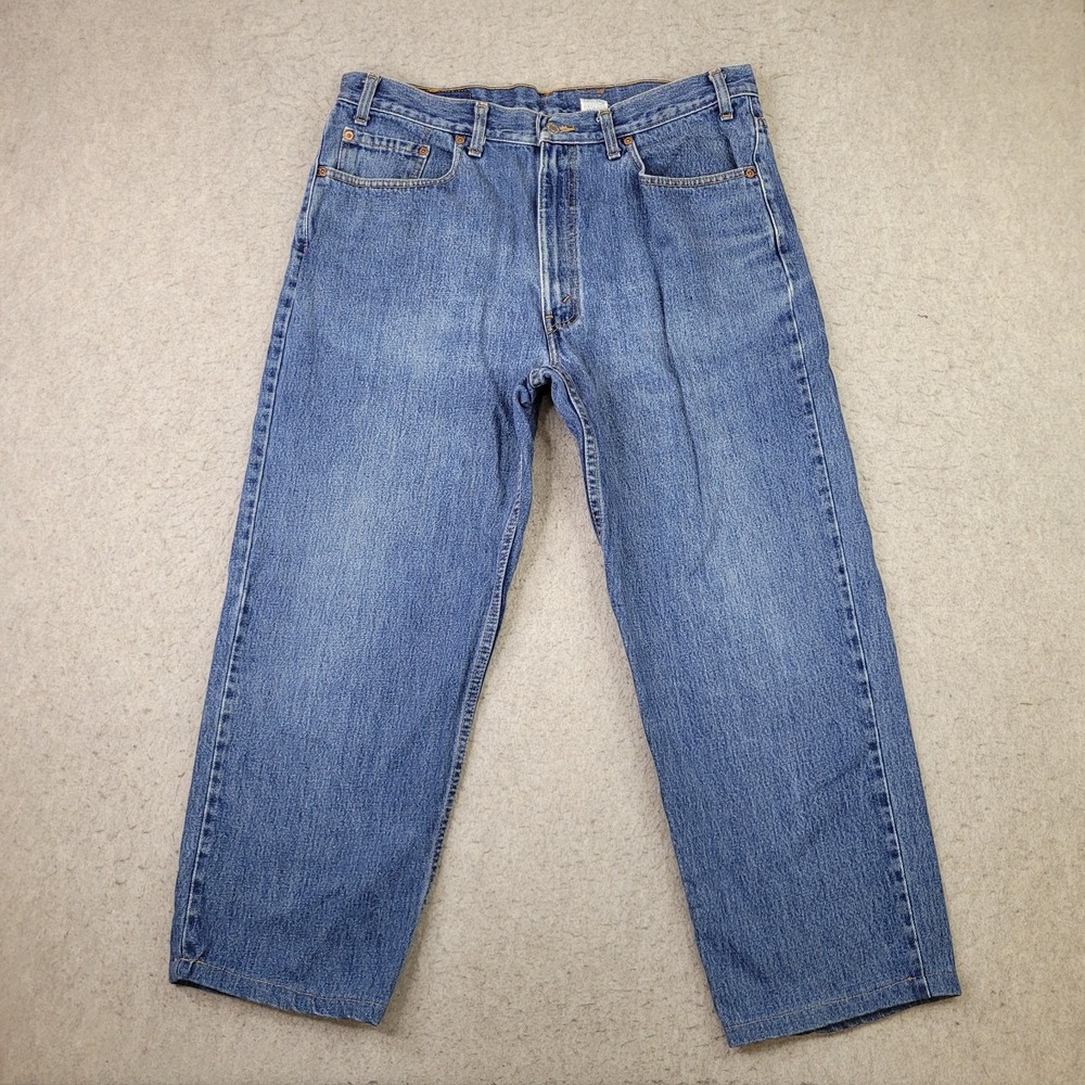 Vintage Levis 550 Relaxed Fit Jeans Mens 38x30 (Fits 36x26) Blue Denim 2002 Y2K
